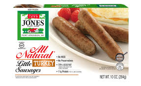 1 to 2 days ground beef, cooked: All Natural Turkey Sausage Little Links Jones Dairy