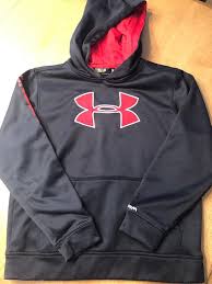 Boys Under Armour Storm Black Red Hoodie Youth Medium Mint Condition Fashion Clothing Shoes Accessories K Black And Red Hoodie Youth Hoodies Black And Red