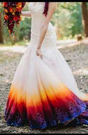 Dyed Or Stained Bottom Of Wedding Dress Dye Wedding Dress Dip Dye Wedding Dress Pretty Dresses