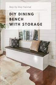 It gives you room to store excess kitchen equipment. Diy Built In Dining Bench With Storage Breakfast Nook Banquette Tutorial