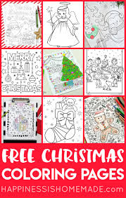 The spruce / kelly miller these christmas coloring pages for kids are a great way to keep ever. Free Christmas Coloring Pages For Adults And Kids Happiness Is Homemade