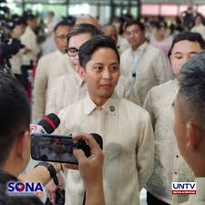 LOOK: Presidential son and Ilocos Norte Rep. Sandro Marcos present at the  Batasan for PBBM's 4th State of the Nation Address.
