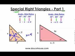 day 1 hw special right triangles 45 45 90 30 60 90