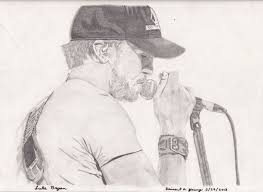 This Is Another Luke Bryan My Wife Had Me Draw For Her It Is Taken From A Concert We Were At Yet She Wanted Me To Make The Backgro Drawings Luke