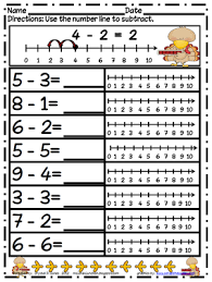 Using A Number Line To Add And Subtract Freebie 1st Grade Math Math Subtraction Kindergarten Math