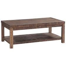 I woke up around 4:45… Modus International Craster Reclaimed Wood Rectangular Coffee Table In Smoky Taupe A1 Furniture Mattress Cocktail Coffee Tables