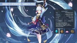 In senho form, she moves at high speed on water. Project Celestia On Twitter 2 0 Character Kamisato Ayaka Character Sheet Subject To Change Projectcelestia