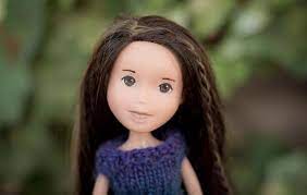 Anastasia From Grapevine Girls Brunette Bratz Makeunder Etsy Hand Knitted Dress Bratz Doll Long Black Hair
