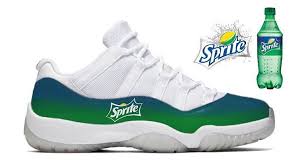 Black And White 11s High Top Jordan 11 X Sprite 1 3 In The Soda Pack Shoes Sneakers Nike Adidas Sneakerhead Rare Jordans Sneakers Jordans Girls