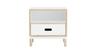 White one drawer bedside locker dimensions : Normann Copenhagen Kabino Bedside Table Ambientedirect