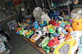 Put the racks out in front so people can flip through them casually. How To Organize Yard Sale Items