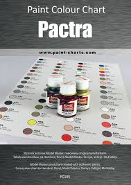 Pjb Pc105 Paint Colour Chart Pactra 12mm