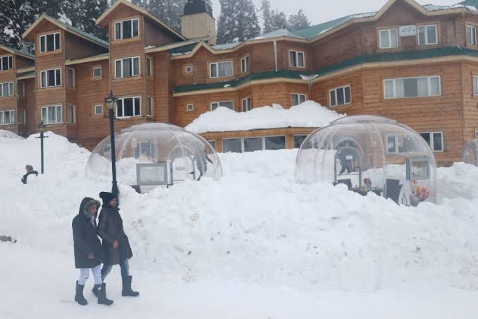 Sip on hot kahwa inside world's largest igloo cafe in Kashmir's Gulmarg