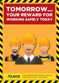 A4 poster promoting good health and safety. Workplace Safety Posters Alsco New Zealand