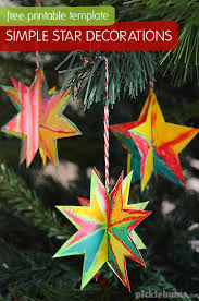 Easy To Make Christmas Star Decorations Picklebums Christmas Star Decorations Christmas Star Crafts Christmas Ornament Crafts