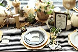 Black And Gold Table Setting Holiday Entertaining Tips For Your Thanksgiving Table Gold Thanksgiving Table Thanksgiving Table Decorations Thanksgiving Table Settings