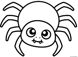 Keep your kids busy doing something fun and creative by printing out free coloring pages. Cute Spider Easy Kid Coloring Pages Printable