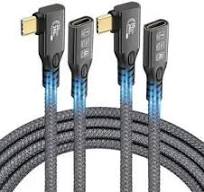 Aomoproing 90 Degree USB C 3.2 Extension Cable, 2PCS USB 3.2 ...