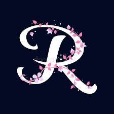 This is one of the best r alphabet tattoo designs many people commonly use. White R Letter With Flowers Alphabet Illustration On Dark Blue Stock Illustration Illustration Of Garden Single 160412725