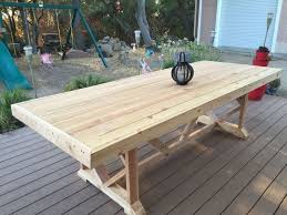 Diy Large Outdoor Dining Table Seats 10 12 Outdoor Dining Table Diy Pallet Furniture Outdoor Outdoor Dining Table