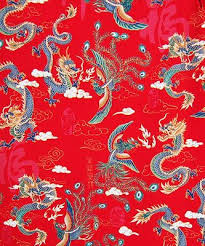 Mythical Chinese Dragon Phoenix Red Bty Chinese Dragon Red Chinese Dragon Chinese Wallpaper