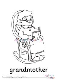 Happy birthday coloring pages for dad daddy love you grandparents. Grandmother Colouring Page
