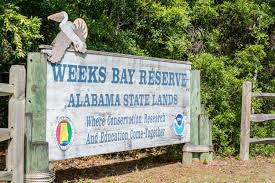 Weeks Bay Reserve Welcome Sign Fairhope Southern Travel Bay