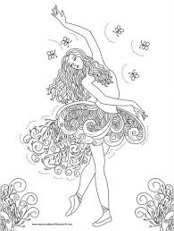 Doodle Art Of Ballerina Dancer Coloring Page For Adults Letscolorit Com Disegni Da Colorare Modelli Per Quilling Disegni