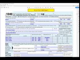 How To Fill Out Irs Form 1040 For 2018 1 Irs Forms