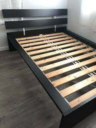 If you shop at the store you need to pick up skorva midbeam separately, but if you buy your bed online skorva midbeam is already included in the delivery. Ikea Double Bed Frame Edmonton I Have An Ikea Hopen Black Brown Doublefull Bed Frame Available For Sale The Bedframe Inc Beds Mattresses Furniture Okz Ca
