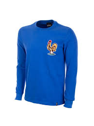 Die französische fußballnationalmannschaft der männer, häufig auch les bleus (nach den traditionell blauen trikots) oder in deutschsprachigen medien équipe tricolore (nach der flagge frankreichs) genannt, ist eine der erfolgreichsten nationalmannschaften im fußball. Frankreich Retro Trikot 50er Jahre Franzosischer Hahn Retrofootball