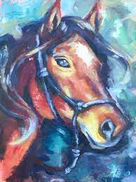 Bright Color Horse Painting