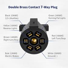 7 pin rv plug wiring is the best ebook you must read. Rv Trailer Camper Parts Parts Accessories Trailer Cable Cord 7 Way Wire Harness Light Plug Rv Truck Boat Towing Connector