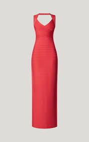 Estrella Signature Essentials Bandage Dress Coral Poppy