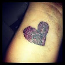 For the loves of my life, my two little ones. Thumbprint Heart Tattoo