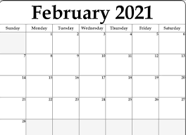 2021 clean and printable phrase calendar template. February 2021 Calendar Word Free Printable Calendar Monthly Calendar Printables February Calendar
