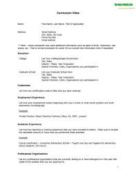 curriculum vitae resume template