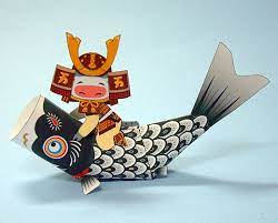 こいのぼり五月人形のペーパークラフトが無料でダウンロード 肉の万世 ペーパークラフト 端午の節句 手作り こいのぼり 手作り