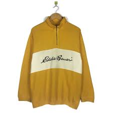 Eddie Bauer Vintage Eddie Bauer Half Zipped Sweatshirt Crewneck Big Logo Pullover Jumper Size M Sweatshirts Sweatshirts Hoodies For Sale Sweatshirts Hoodie