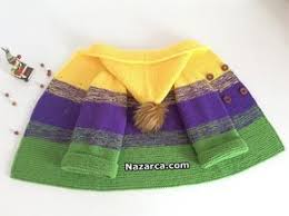 Cocuklara 3 Yasa Uygun Kapusonlu Hirka Yapimi Nazarca Com Baby Knitting Patterns Kapusonlu Bebek Yelek