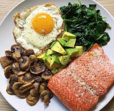 10 Minute Keto Lunch Baked Wild Salmon Seasoned With Olive Oil Lemon And Ground Black Pepper Fried Egg Cooke Healthy Recipes Healthy Eating Healthy
