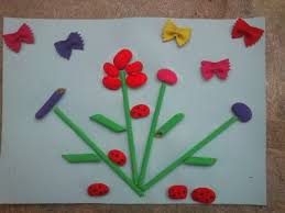 Spring Art With Pasta And Beans Fun Family Crafts Spring Crafts For Kids Pasta Art Crafts