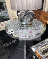 Bling Furniture Bling Bling Bling Mirrored Furniture Crush Crystal Sparkle Mirrors Crush Crystal Sparkle G In 2020 Mirrored Furniture Round Lamp Glitter Furniture