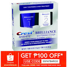 Crest 3d White Brilliance 2 Step Premium Toothpaste And Whitening Gel System 2 Tubes 4 0oz 2 3oz Shopee Philippines