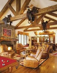 Living Room Old Saddles On Wood Beams Done This And Looks Awsome Western Living Room Decor Western Living Rooms Western Rooms