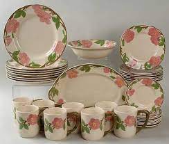 Franciscan Desert Rose China Flower Backstamp 34 Piece Set Desert Rose Dishes Classic Dinnerware Franciscan Desert Rose