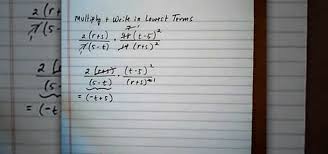 How To Multiply Rational Expressions With Opposite Signs Math Wonderhowto