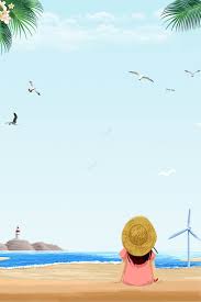 السفر الصيفية السفر عطلة الصيف جزيرة زرقاء الإعلان الخلفية Summer Vacation Images Summer Vacation Summer Illustration
