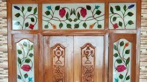 Glass partition designs window glass design glass partition wall living room partition design mimic the look of etched glass: Main Door Glass Eching Acid Work On Mirror And Tukdi Desain Youtube