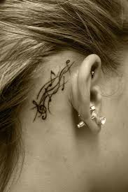 Don't forget to rate and comment if you like this music note behind ear. 60 Pretty Designs Of Ear Tattoos 2017